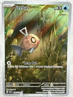 Pokemon Feebas 198/191 Sv08: Surging Sparks Illustration Rare Holo English - Image 1