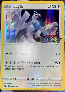 Pokemon Sword and Shield Promo Lugia Vivid Voltage Stamped Holo Swsh069 Nm - Image 1