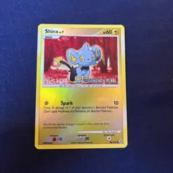 Shinx 98/130 Reverse Holo Pokemon 2007 Diamond & Pearl Stamp Ken Sugimori Mint - Image 2