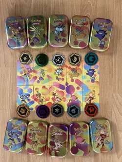 *EMPTY* Pokemon 151 Mini Tin Set - Including ART and COINS. NO PACKS! - Image 1