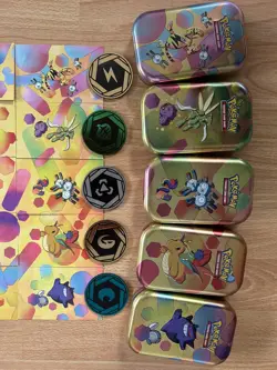 *EMPTY* Pokemon 151 Mini Tin Set - Including ART and COINS. NO PACKS! - Image 4