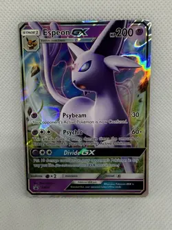 Pokemon Espeon GX SM35 Black Star Promo Holo Ultra Rare LP - Image 2