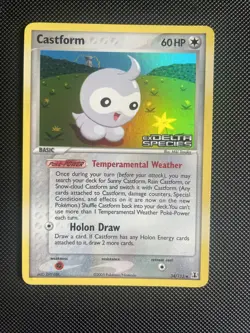 Pokemon TCG Castform EX Delta Species 34/113 Reverse Holo Uncommon NM/LP - Image 1