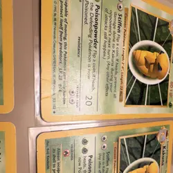 Wizards Pokemon TCG Base Set Kakuna 33/102 x4 Weedle 69/102 x3 100/130 x1 EN lot - Image 2