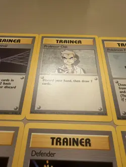 Wizards Pokemon TCG Base Set/Base Set 2 EN Unlimited Trainer lot (9) Prof Oak - Image 2