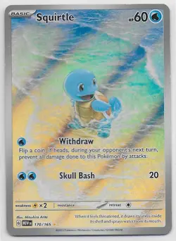 Pokemon Company Squirtle 170/165 SV 151 Illustration Rare Full Art Holo HP 60 - Image 1