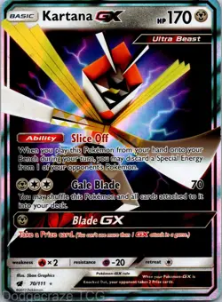 Kartana GX 70/111 Holo Rare GX Crimson Invasion Pokemon NM - Image 1