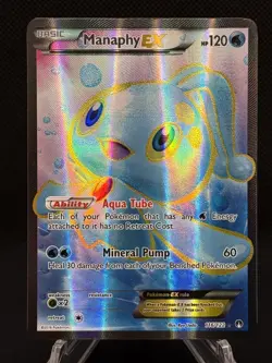 🌊✨ Pokemon TCG – Manaphy EX 116/122 – XY BREAKpoint – Full Art Ultra Rare – LP - Image 1