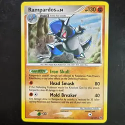 Pokemon Rampardos Platinum PL 13/127 Holo Rare Fighting Stage 2 Evolution HP 130 - Image 1