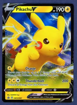 Pikachu V SWSH061 Holo Promo Sword & Shield Promo Pokemon Near Mint - Image 1