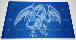Blue Eyes White Dragon Yugioh TCG 2017 AART TM Blueprint Template Zone Playmat - Image 2