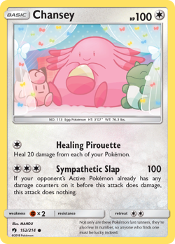 Chansey 152/214 Common Lost Thunder Pokemon Reverse Holo Lightly Played - Image 2