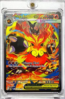 Mega Emboar ex Ascended Heroes 273/217 Special Illustration Rare Pokemon TCG NM - Image 1