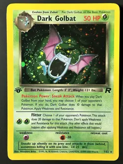 Dark Golbat Team Rocket 7/82 1st Edition Holo Rare WOTC Pokemon Card NM - Image 1