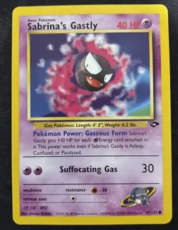 Sabrina's Gastly - 97/132 Gym Challenge - Pokemon Card TCG - 2000 Wotc NM F/S - Image 1