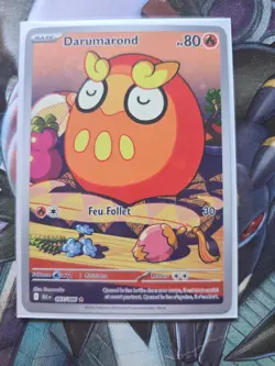 Carte pokemon Darumarond AR 97/86 EV10.5 Flammes Blanches FR NEUF - Image 1