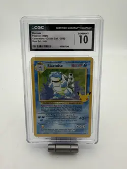 CGC 10 Blastoise Holo 2/102 Celebrations Classic Collection Pokemon 2021 - Image 1