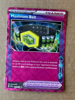 MAXIMUM BELT 117/131 HOLO ACE SPEC RARE PRISMATIC EVOLUTIONS POKEMON NEAR MINT - Image 1