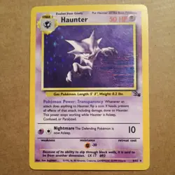 Ink Smear Error Pokemon Haunter 6/62 Fossil Holo Rare Unlimited - Image 1