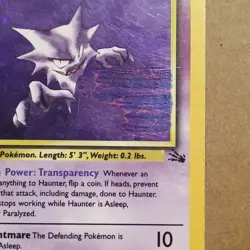 Ink Smear Error Pokemon Haunter 6/62 Fossil Holo Rare Unlimited - Image 2