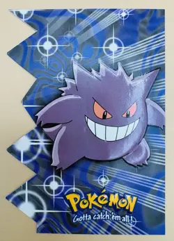 Clean 2000 Topps Pokemon TV Animation Series 3: Gengar Die Cut Card EV06 Blue - Image 3
