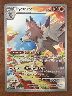 Pokemon TCG Lycanroc 166/159 Sv09: Journey Together Illustration Rare NM Card - Image 1