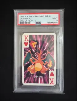 PSA 9 Charizard King Of Hearts Televi-Kun Playing Cards Pokemon 1998 - Image 1