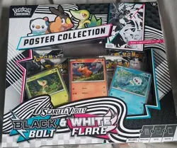 Pokemon TCG Black Bolt & White Flare Poster Collection Box 4 Packs NEW & SEALED✅ - Image 1