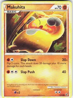 Makuhita 55/90 Common HGSS Undaunted Pokemon Lightly Played - Image 1
