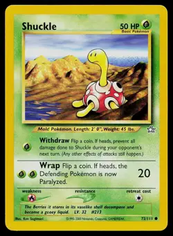 Pokemon Card Neo Genesis Shuckle 72/111 Common - Image 1