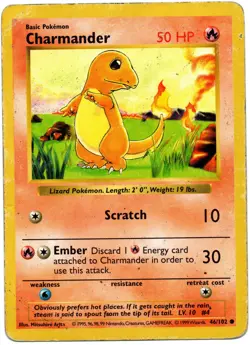 Charmander - 46/102 - Pokemon Base Set Shadowless Common - Image 1
