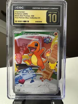 Pokemon TCG Charmander Black Star Promo Holo 038 CGC Pristine 10 2026 - Image 1