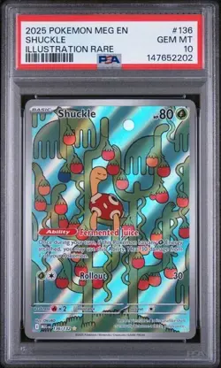 PSA 10 - Shuckle 136/132 Pokemon TCG Mega Evolution Illustration Rare - Image 1