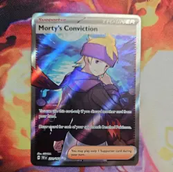 Mortys Conviction 201/162 Temporal Forces (TEF) NM Full Art Pokemon Card - Image 1