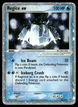 Pokemon Cards Regice ex 98/106 Emerald Holo EX Rare HP - Image 1