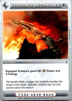 Chaotic TCG Card : Khybon's Mech-blade Forged Unity Battlegear MP Used Code - Image 1