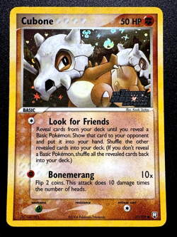 Cubone 51/109 EX Team Rocket Returns Pokemon Card Reverse Holo Foil Rare MP - Image 1