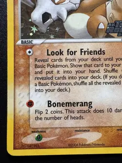 Cubone 51/109 EX Team Rocket Returns Pokemon Card Reverse Holo Foil Rare MP - Image 5