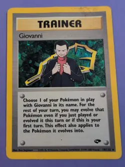 Giovanni Trainer Holo 18/132 Gym Challenge Pokemon Card HP - Image 1