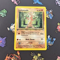 1st Edition Sudowoodo 77/111 LP -Vintage Pokemon Card- Neo Genesis (2z) - Image 1
