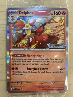 Pokemon Chaos Rising Staff Cards Sealed Set Of 4 - Image 1