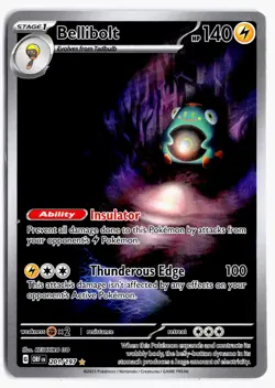 Bellibolt 201/197 Illustration Rare Obsidian Flames Pokemon Holo NM - Image 1