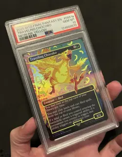 MTG Final Fantasy - Traveling Chocobo Neon Ink Yellow PSA Gem Mint 10 - Image 3