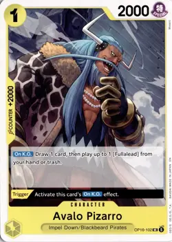 Avalo Pizarro UC The Time of Battle OP16-102 One Piece TCG - Image 1