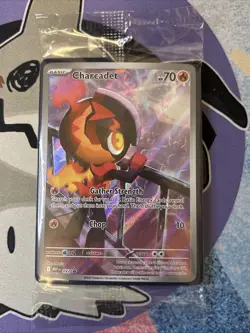 Pokemon TCG Charcadet SEALED Black Star Promo 022 Phantasmal Flames Full Art - Image 1