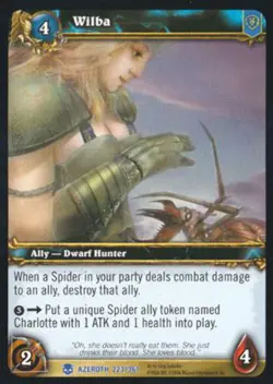 World of Warcraft TCG Wilba - Heroes of Azeroth 223/361 - Image 1