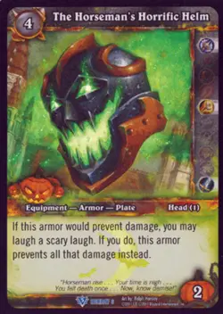 World of Warcraft TCG The Horseman's Horrific Helm (Foil) - Promo Cards - Image 1