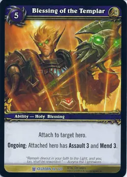 WOW WARCRAFT TCG ICECROWN : BLESSING OF THE TEMPLAR X 4 - Image 1
