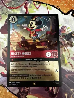 Disney Lorcana Mickey Mouse Brave Little Prince 111/204 EN Cold Foil- Fabled- NM - Image 1