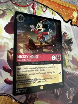 Disney Lorcana Mickey Mouse Brave Little Prince 111/204 EN Cold Foil- Fabled- NM - Image 2